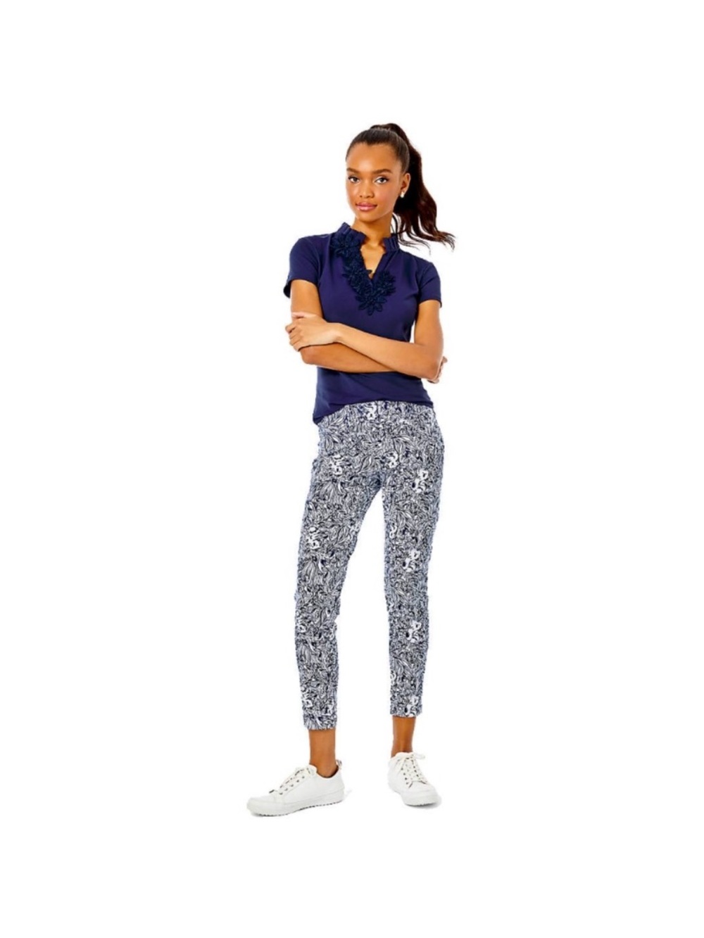 Lilly Pulitzer Luxletic UPF 50+ Corso Pants High Tide G Day Mate Size 00 Resort
